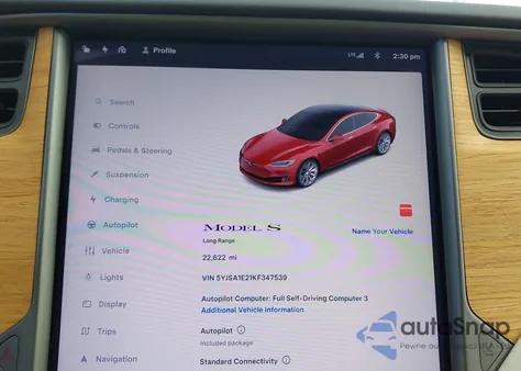 2019 Tesla Model S 100D/75D/Long Range/Standard Range из США, поврежденный, VIN 5YJSA1E21KF347539